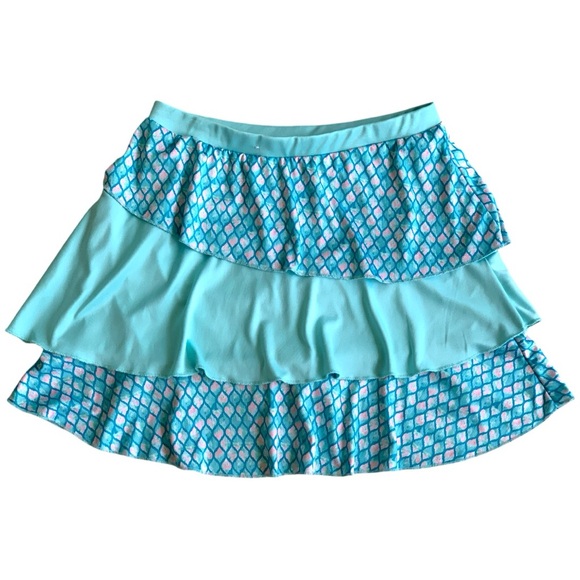 OCEAN & COAST TENNIS PICKLEBALL GOLF TIERED RUFFLE SKORT.  GIRL’S X-LARGE - Picture 1 of 3